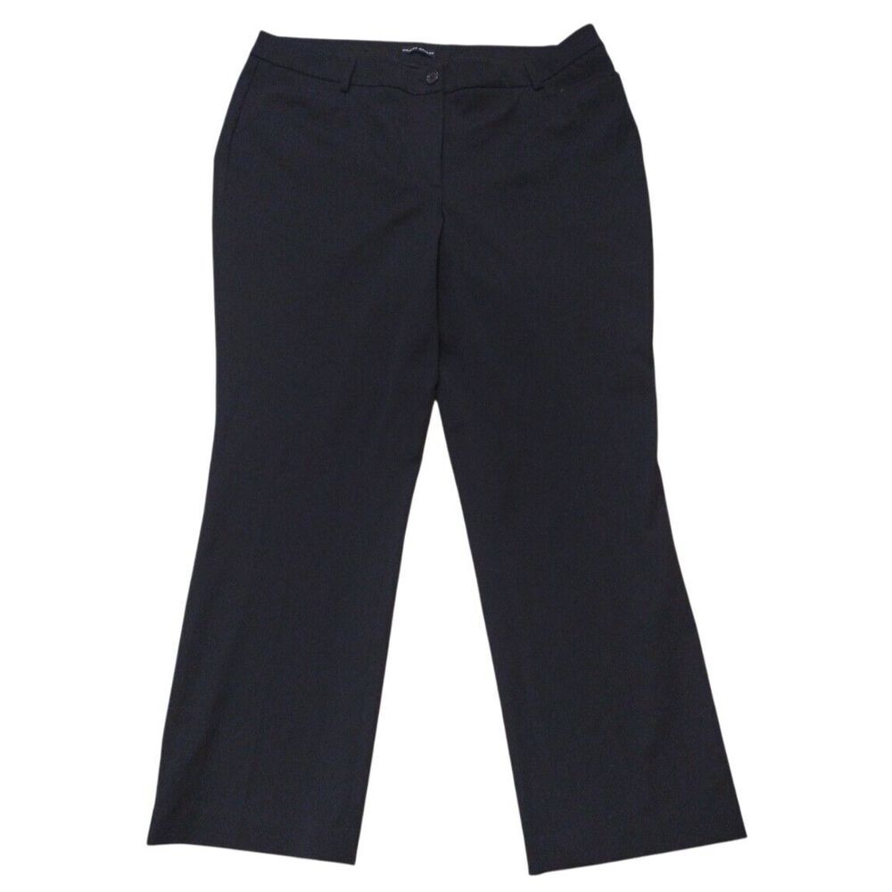 Hilary Radley‎ Chino Pants Women 16X30 Black Straight Leg Formal Office Career